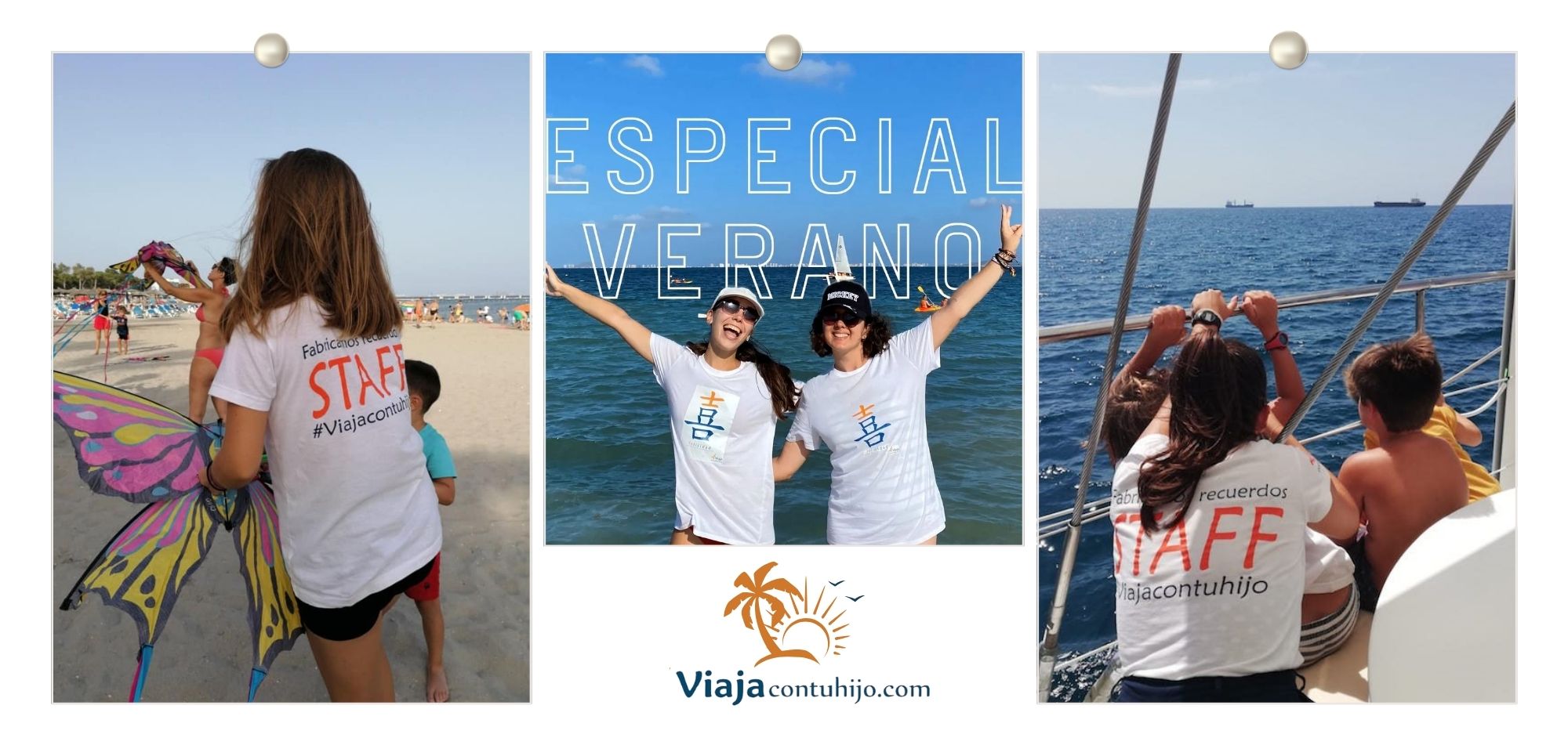 Monitores exclusivos de Viajacontuhijo acompañando a familias monoparentales en un viaje verano. Actividades al aire libre, diversión, seguridad y experiencias inolvidables para padres e hijos 